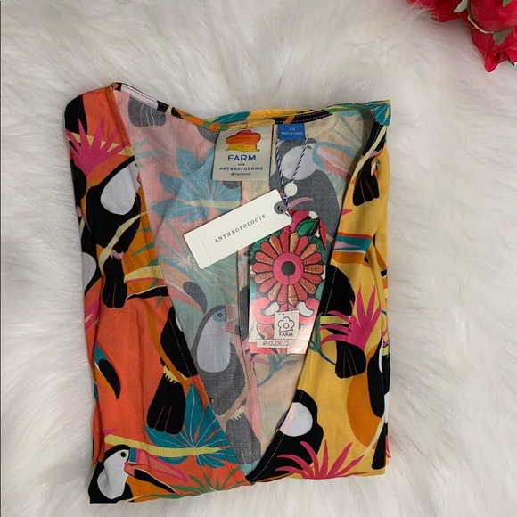 Farm rio toucan rainforest wrap blouse - Picture 8 of 10